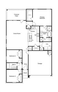 This floor plan features 3 bedrooms, 2 full baths, and over 1,400 square feet of living space