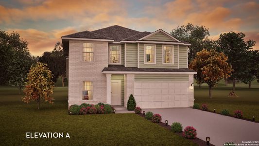 New construction Single-Family house 126 Foxhound Path, San Antonio, TX 78253 Trinity- photo 0