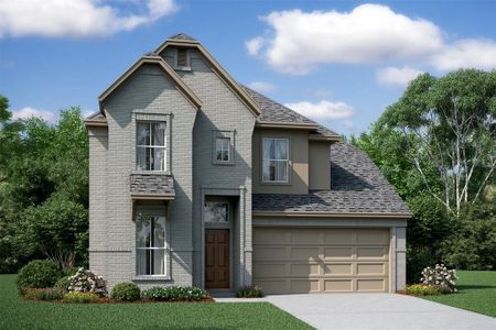 Impressive Elmore home design by K. Hovnanian® Homes with elevation B in beautiful Oakwood Estates. (*Artist rendering used for illustration purposes only. Actual home has 3 car garage.)