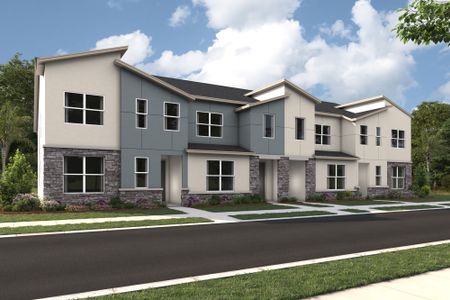 New construction Townhouse house 2315 Distant Sun Trail, Kissimmee, FL 34747 Destin III- photo 0