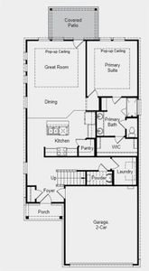 Structural options added: 12' pop-up ceiling at great room and primary suite, and covered patio.