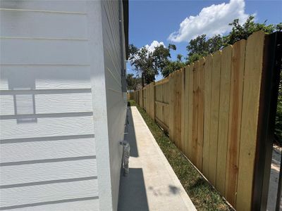 sidewalk leading to private door