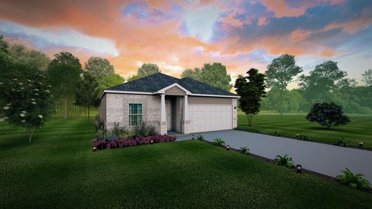 New construction Single-Family house 18731 Creek Falls Ln, Magnolia, TX 77355 Pedernales- photo 0