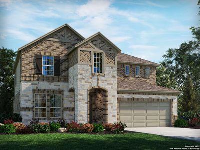 New construction Single-Family house 29210 Angelfish Blvd, Boerne, TX 78006 Evergreen- photo 0