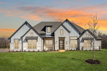 Elevation B With Stone | Concept 3441 at Mockingbird Hills – Premier Series in Joshua, TX by Landsea Homes