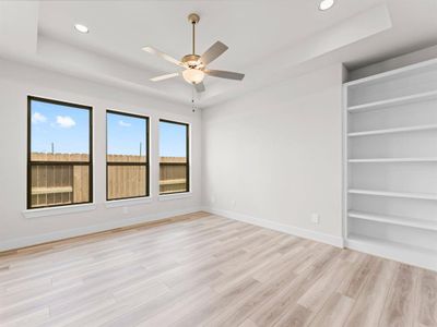 Office with Built-in Bookcase and Lots of Natural Light