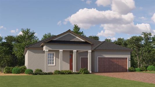 New construction Single-Family house 16960 Falling Waters Ct, Land O' Lakes, FL 34638 Halos II- photo 0