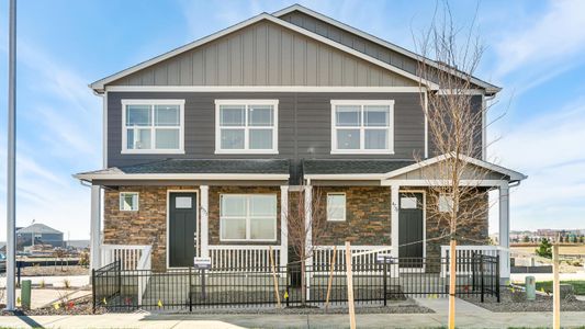 New construction Duplex house 635 Thoroughbred Ln, Johnstown, CO 80534 MELBOURNE- photo 0