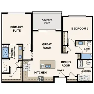 New construction Condo house 483 Interlocken Blvd, Unit 203, Broomfield, CO 80021 plan Residence 2B - image