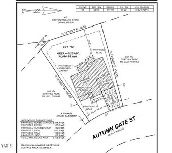 Lot 173 Foundation Survey