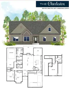 New construction Single-Family house 250 Observation Pointe, Dallas, GA 30132 plan Charleston - image