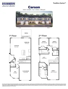 New construction Single-Family house 1491 Amberview Ln, Kernersville, NC 27284 plan CARSON - image