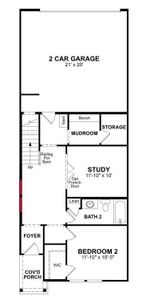 Beazer Homes Bayside Caspian Floorplan.