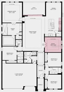 Structural options added include: study, gourmet kitchen, and pocket sliding doors in the great room.