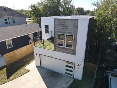 Modern home with a garage