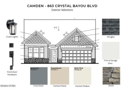 New construction Single-Family house 863 Crystal Bayou Blvd, Panama City Beach, FL 32407 plan Camden - image