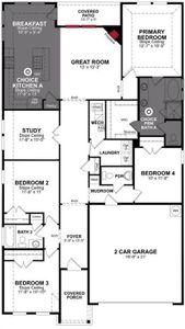 Beazer Homes Valencia on the Lake Magnolia Floorplan.