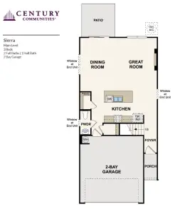 New construction Townhouse house 7263 Sherwood Square Dr, Flowery Branch, GA 30542 plan Sierra - image