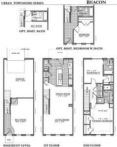 Beacon Plan with Lower Level Rec Room-1 Car Garage