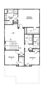 This floor plan features 3 bedrooms, 2 full baths, 1 half bath, and over 2,300 square feet of living space.