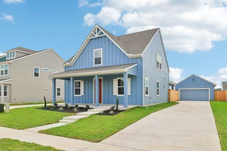 Extended driveway with 2 car detached garage