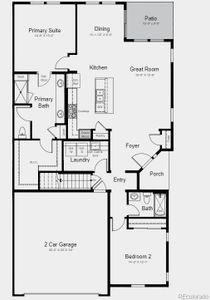 Structural options include: unfinished basement, extended patio, gourmet kitchen, and 14 seer A/C.