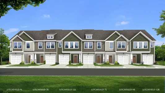 New construction Townhouse house 6 Moon Haven Wy, Arden, NC 28704 plan Corner Litchfield - image