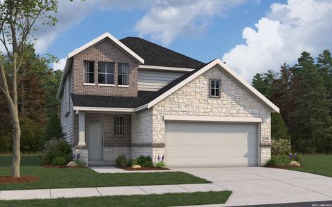 New construction Single-Family house 2355 Pink Pearl Dr, San Antonio, TX 78224 plan Linden - image