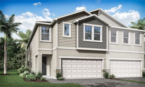 New construction Townhouse house 26042 Fantasy Sky Lane, Wesley Chapel, FL 33559 Venice- photo 0