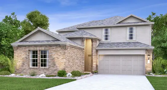 New construction Single-Family house 18021 Prairie Falcon Wy, Pflugerville, TX 78660 plan Hudson II 20x20 Garage - image