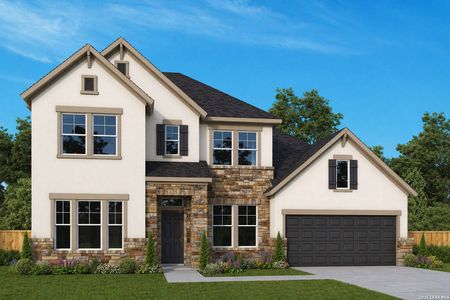 New construction Single-Family house 1320 Spotted Jaguar, New Braunfels, TX 78132 plan The Gordan - image