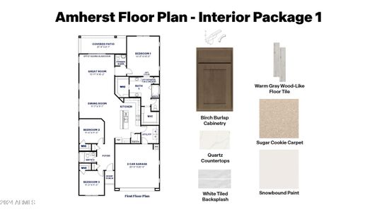 New construction Single-Family house 7371 W Whitehorn Trail, Peoria, AZ 85383 Amherst- photo 0