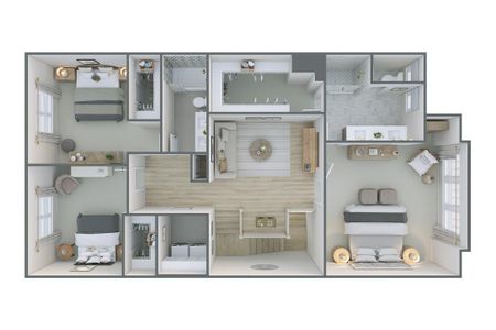 Trellis at The Commons Plan 2 Rendering *actual finishes and structural options vary on this home