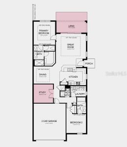 Structural options added include: glass French doors into the study, extended lanai, and 8ft interior doors.