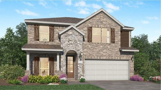 New construction Single-Family house 27122 Prairie Blazingstar Way, Hockley, TX 77447 Thornton- photo 0