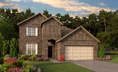 New construction Single-Family house 31740 Redbud Blossom Lane, Conroe, TX 77385 Tyler Homeplan- photo 0