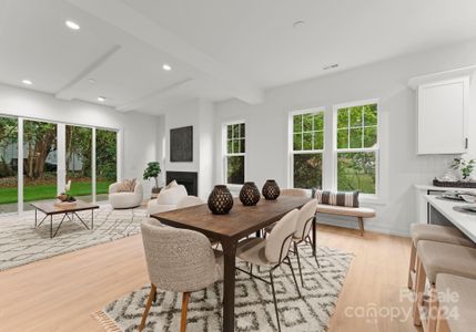 Dining area open to the kitchen and living room