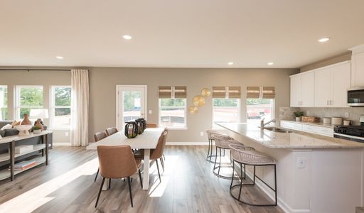 The entryway leads to the open-concept living area.