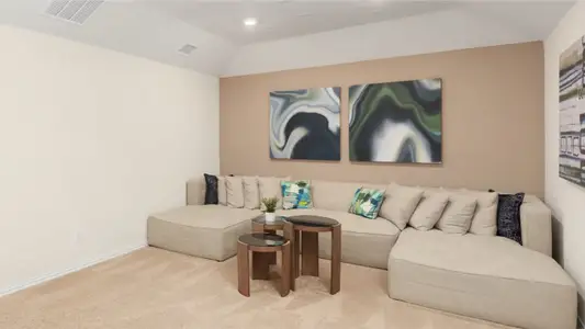 New construction Single-Family house 200 Breeds Hill Rd, Little Elm, TX 75068 plan Liberty II w/ Media Standard - image