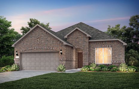 The Emory, a one-story home with 2-car garage, sho