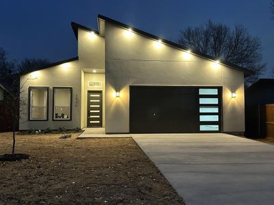 Contemporary house with a garage