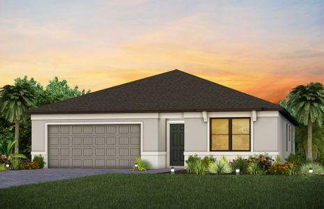 New construction Single-Family house 624 Oasis Lake Pl, Lehigh Acres, FL 33936 plan Hanover - image
