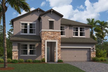 New construction Single-Family house 7571 Painted Sky Place, Land O' Lks, Land O' Lakes, FL 34637 plan Santa Monica - image