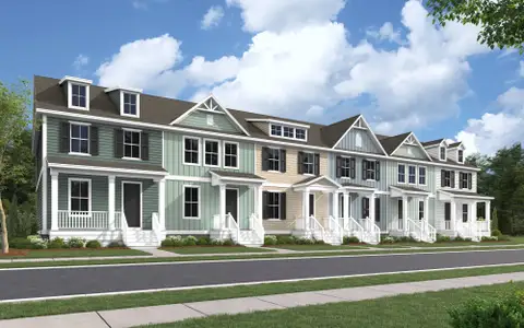 New construction Townhouse house 202 Encampment Blvd, Simpsonville, SC 29681 plan Mitchell + Basement - Townhomes - image