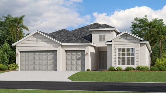 New construction Single-Family house 9200 Aqua Overlook Ct, Lehigh Acres, FL 33936 The Summerville II- photo 0