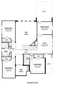 The Arthur floor plan by K. Hovnanian Homes. 2nd Floor shown. *Prices, plans, dimensions, features, specifications, materials, and availability of homes or communities are subject to change without notice or obligation.