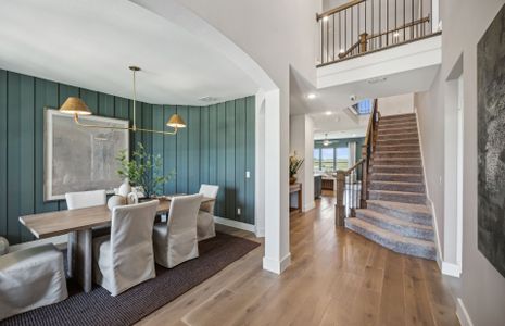 Welcoming two-story foyer entry into home