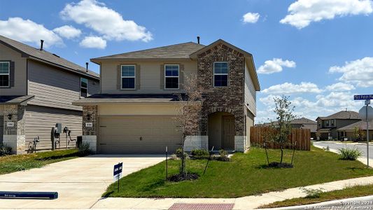 New construction Single-Family house 15566 Mint Patch Meadow, Von Ormy, TX 78073 Grace- photo 0