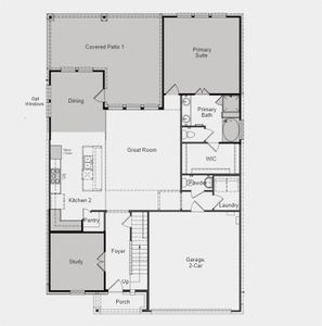 Structural options added include: Study in place of dining room, gourmet kitchen 2, lifestyle space, 8’ interior doors, windows at casual dining, and pre-plumb for future water softener.