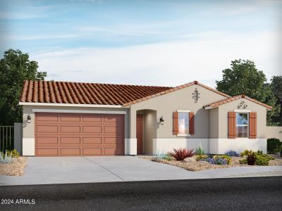 New construction Single-Family house 17667 W Morning Glory Street, Goodyear, AZ 85338 Asher- photo 0